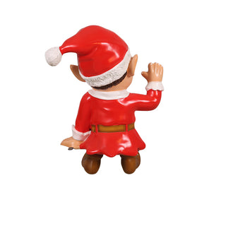 Sitting Santa Elf (red)