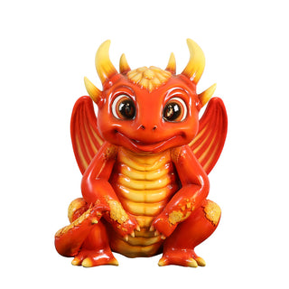 Red Fire Dragon Statue