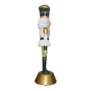 American Christmas Nutcracker 9ft. - White & Green