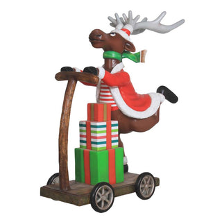 Holiday deer ON SCOOTER