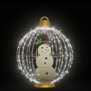 X-mas Ball "Snowman" 3ft Cold white Floor Stand
