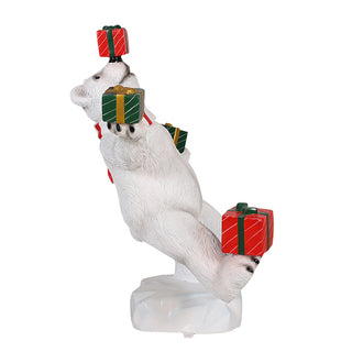 Polar Bear with Gift Boxes 4ft