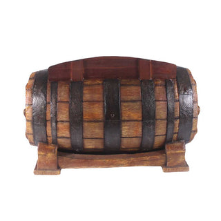 Barrel Bench With Carving