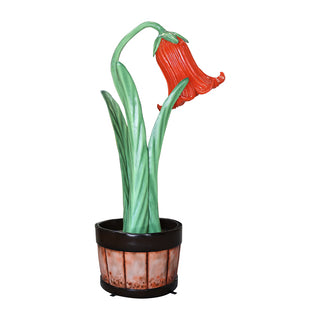 FLOWER IN PLANTER (RED)