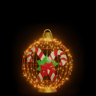 Christmas Ball "candy Cane" (orange)