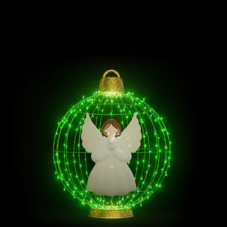 Christmas Ball "angel" (green)