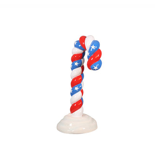 CANDY CANE IN SNOW (US FLAG)
