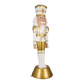 American Christmas Nutcracker 9ft. - White & Gold