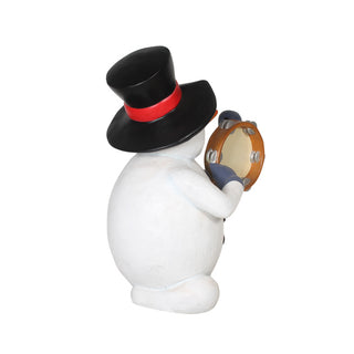 Snowman With Tambourine