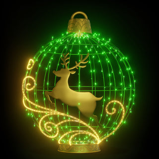 Christmas Ball "reindeer" (green)