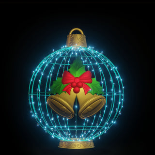 Christmas Ball "bells" (turquoise) Standing