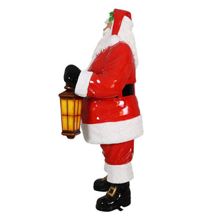 Santa Claus Holding Bear And Lantern