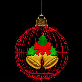 Christmas Ball "bells" (red) Hanging
