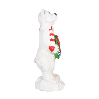 Polar Bear with Wreath 3.5ft
