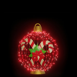 Christmas Ball "candy Cane" (red)