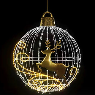 Christmas Ball "reindeer" White Hanging