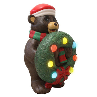 Christmas Teddy Bear With Wreath