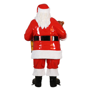 Santa Claus Holding Bear And Lantern